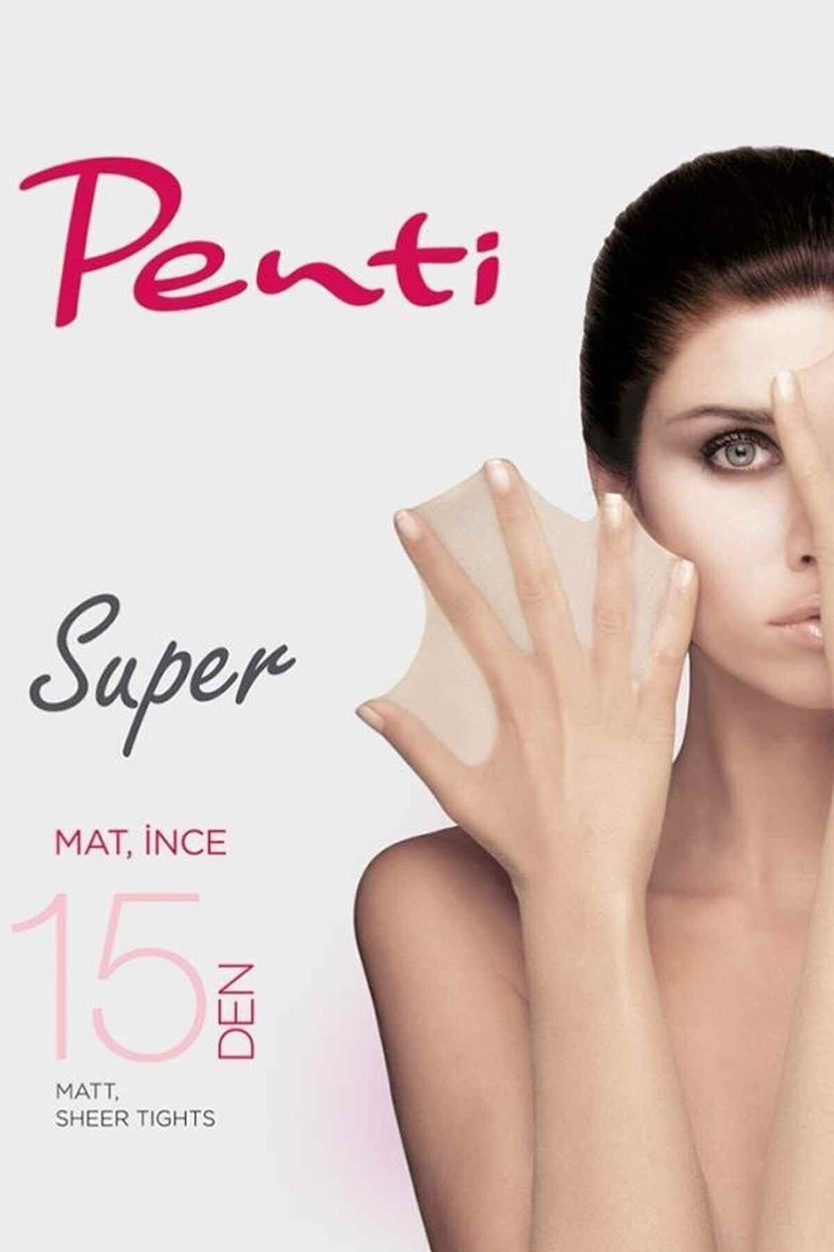 3 Adet Süper 15 Bronz Rengi Mat İnce Külotlu Çorap
