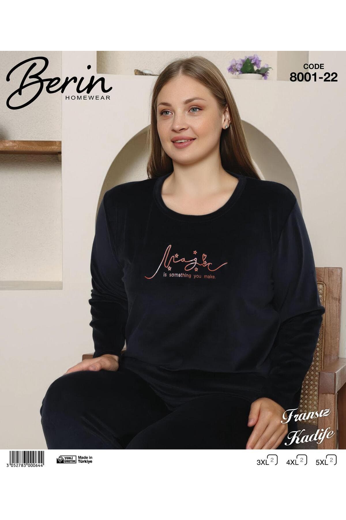 Büyük Beden Fransız Kadife Pijama Takımı