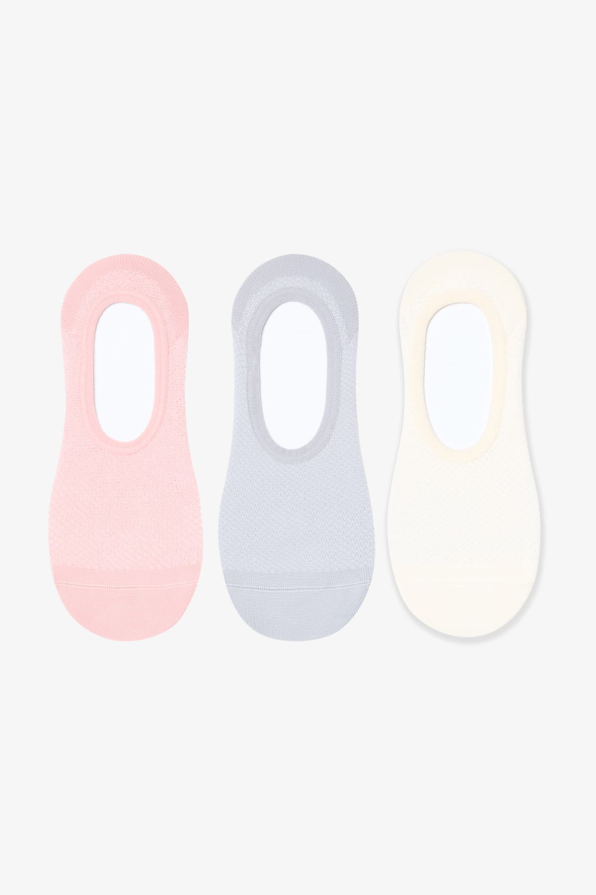 Sporty Mesh Pembe - Mor 3'lü Babet Çorabı