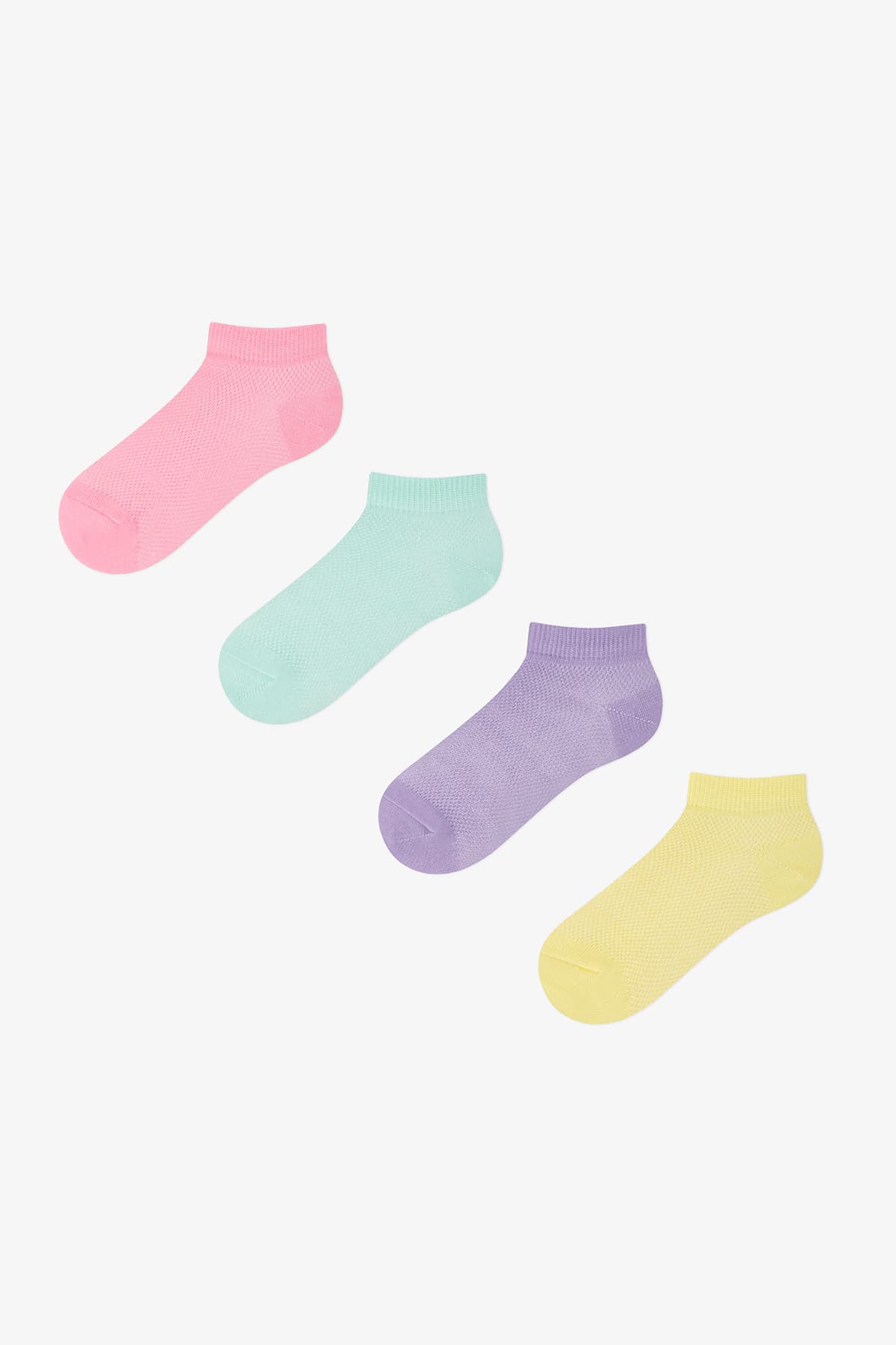 Kız Çocuk Basic Colorful 4lü Patik Çorap